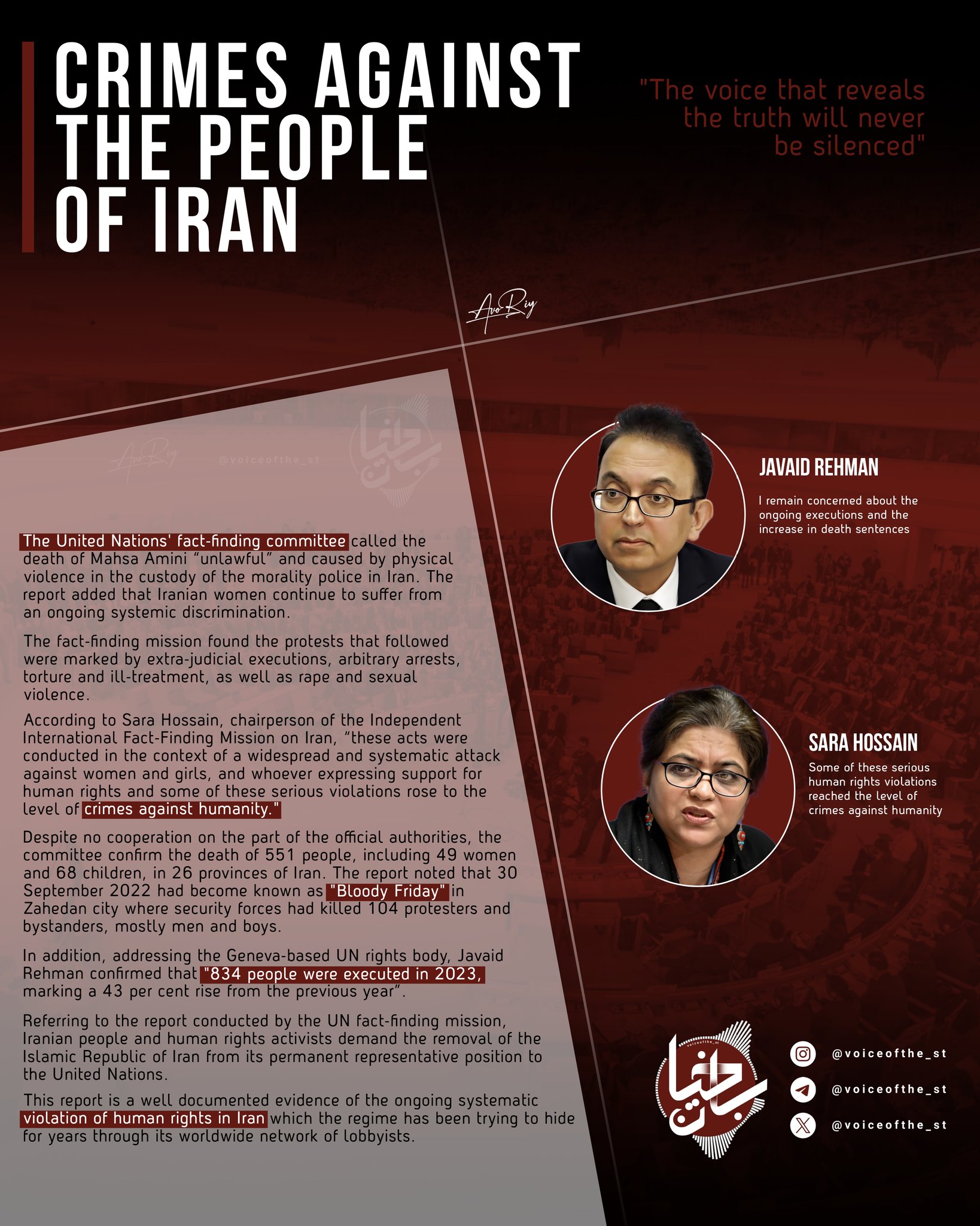 Crimes against the people of Iran